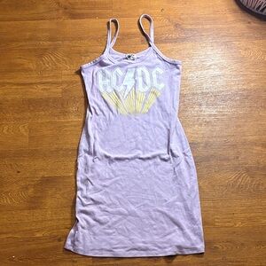 AC/DC Band dress Womens Tank Graphic Bodycon Purple Coverup